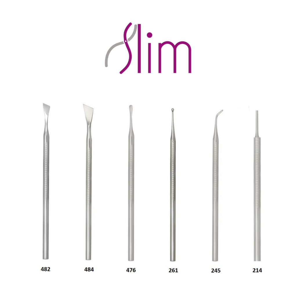 Kit Podologia Profissional Slim C/ 6 Instrumentos Podólogo Manicure Aço Inox