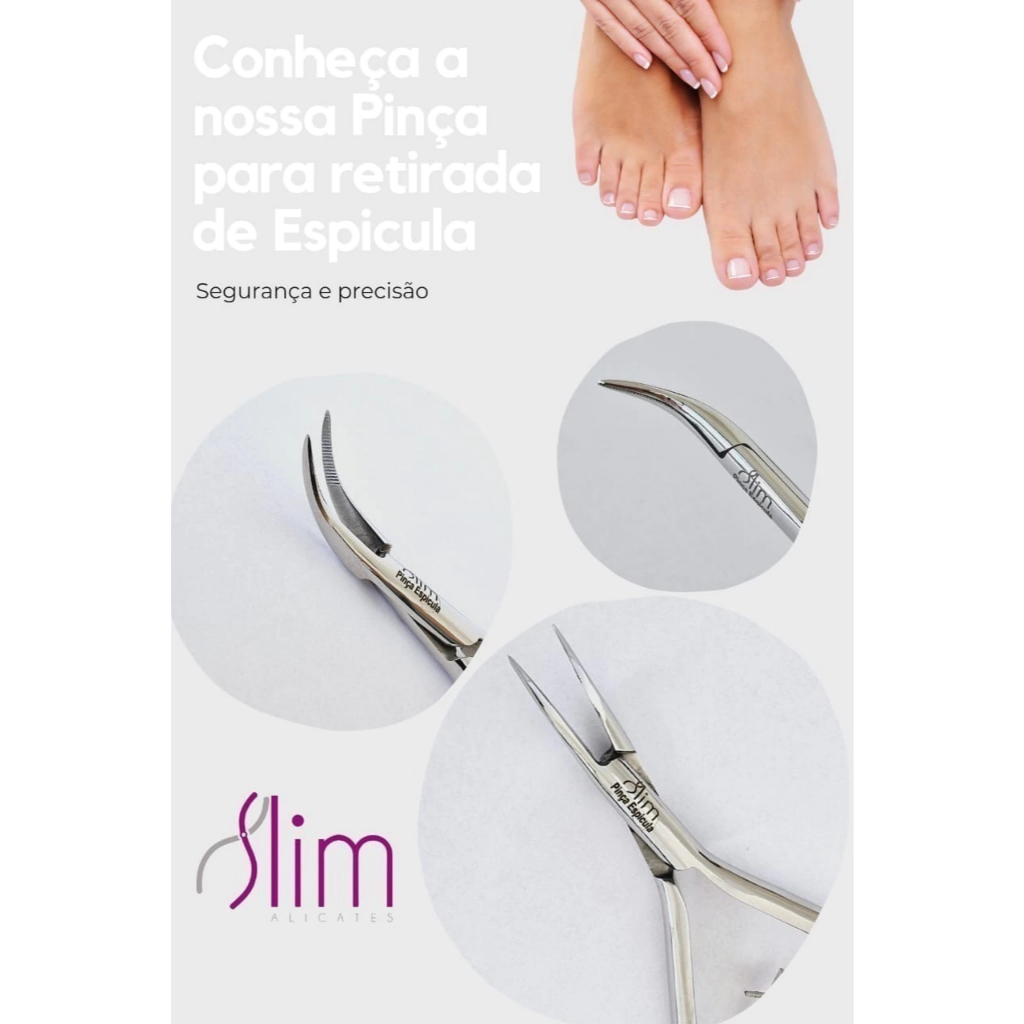 Pinça Espícula para Manicure e Podóloga - Precisão e Conforto