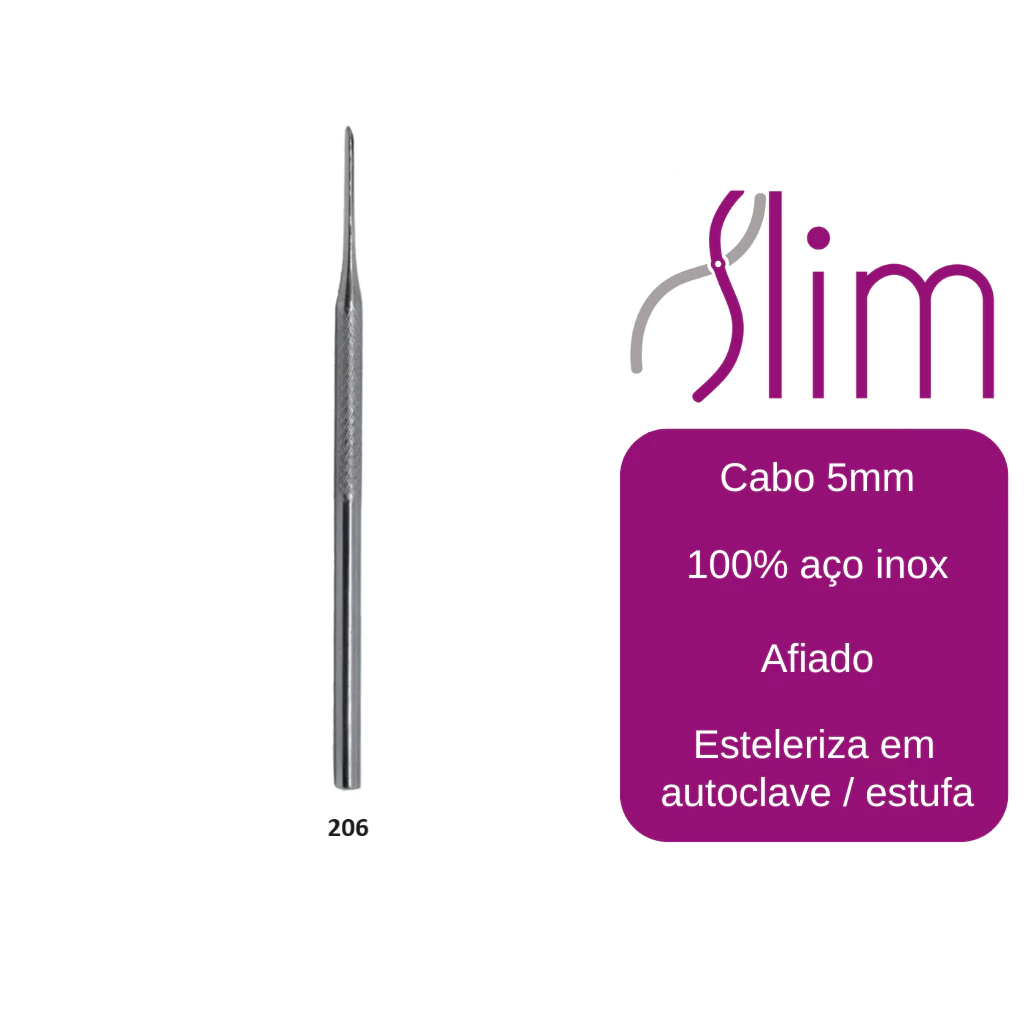 Kit Profissional de Podologia - Instrumentos N206, N214 e Formão N254 - 3 Peças
