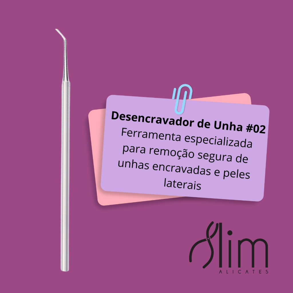 Kit Manicure Profissional 5 Itens - Espátulas Palitos - Aço Inox - Pedicure e Podologia Slim