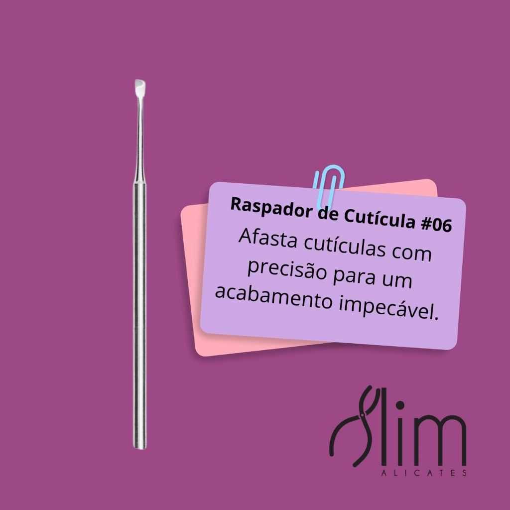Kit Manicure Profissional 5 Itens - Espátulas Palitos - Aço Inox - Pedicure e Podologia Slim
