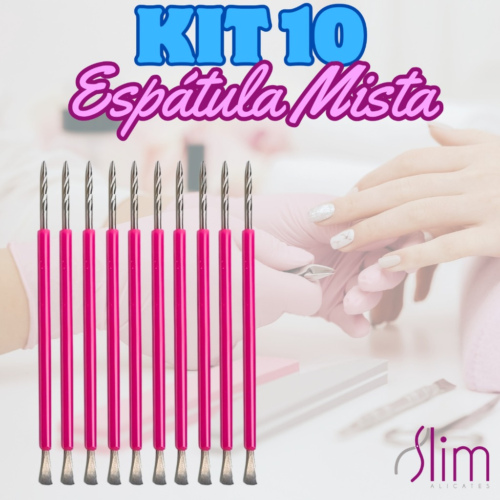 Kit 10 Espátulas Bastão Mista Slim