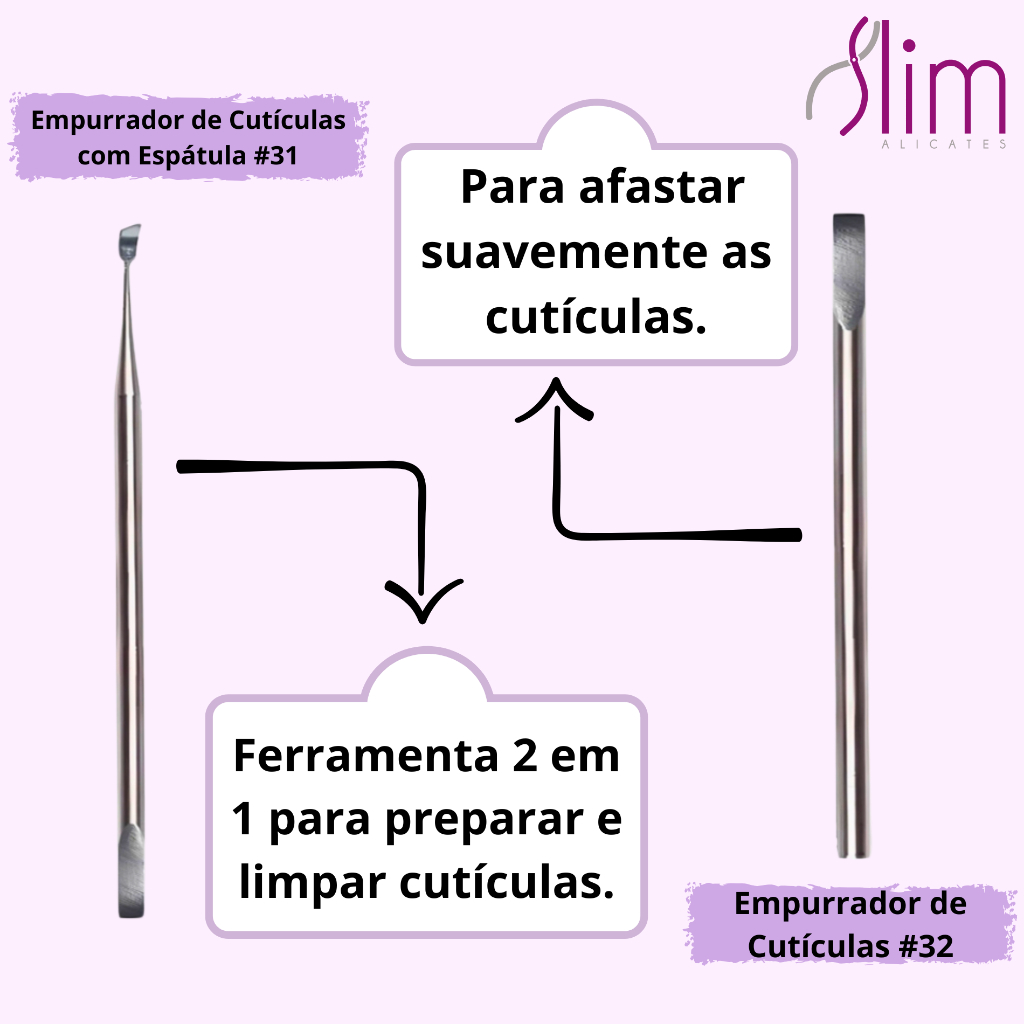 Kit Completo Com 12 Instrumentos Para Manicure Slim