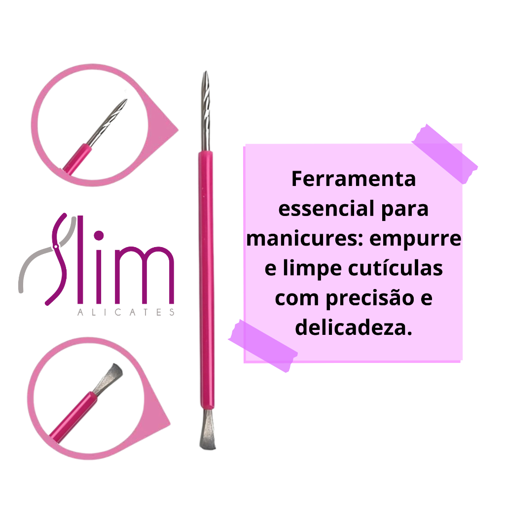 Palito unha + Espátula mista Slim Manicure Podologia