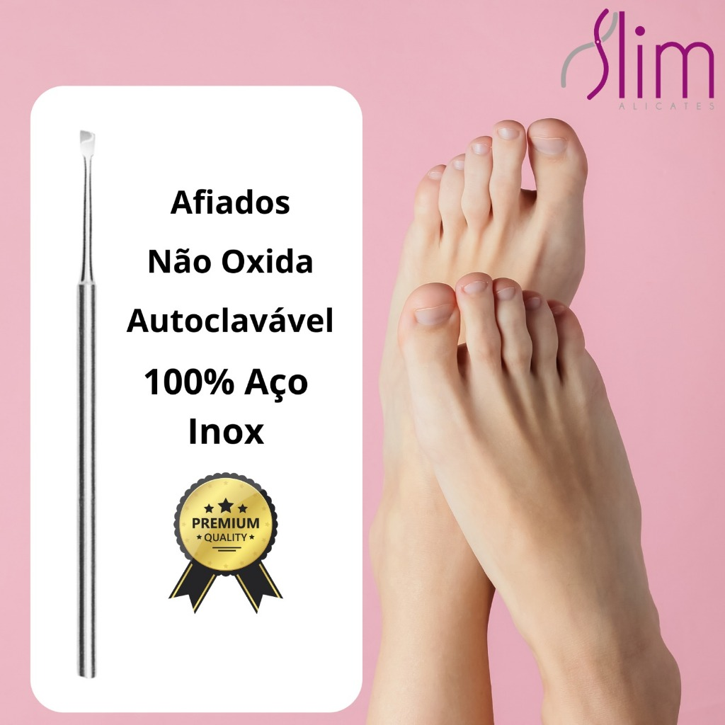 Kit com 10 raspadores de cutícula #06 Manicure