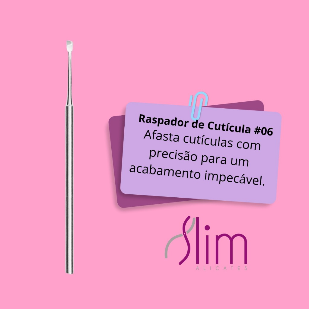 Kit com 10 raspadores de cutícula #06 Manicure