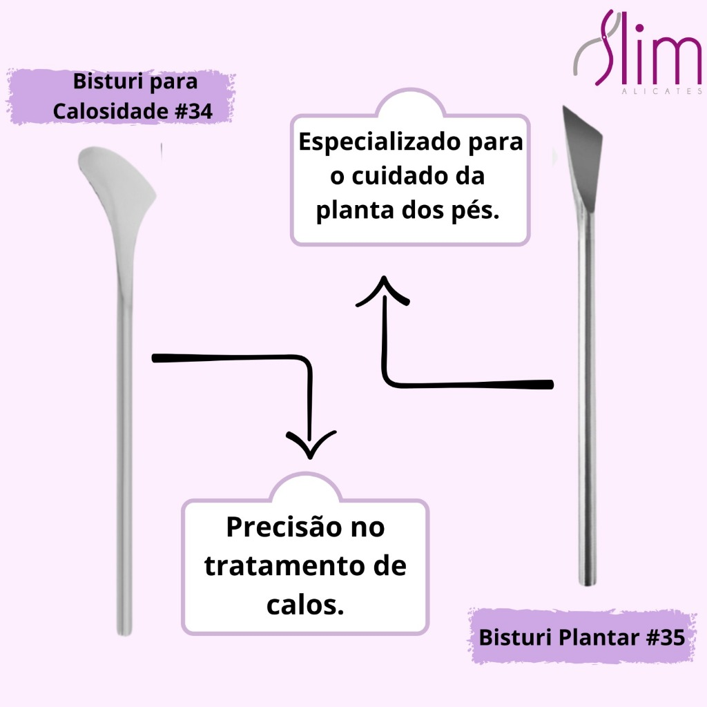 Kit Cutelaria Pedicure Profissional Instrumentos 7 Peças Inox Slim - Promoção