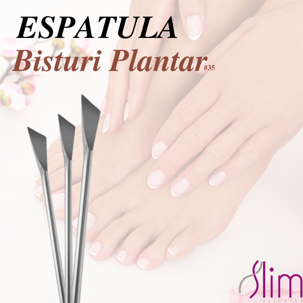 Espátula Inox Espátula Plantar - Slim / Ref.35 Manicure e Pedicure - Cuidado com as Unhas