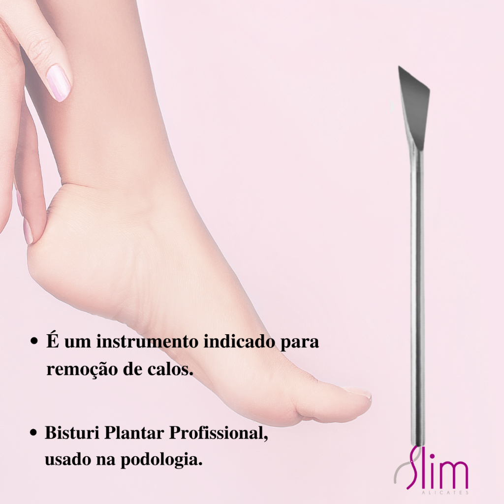Espátula Inox Espátula Plantar - Slim / Ref.35 Manicure e Pedicure - Cuidado com as Unhas