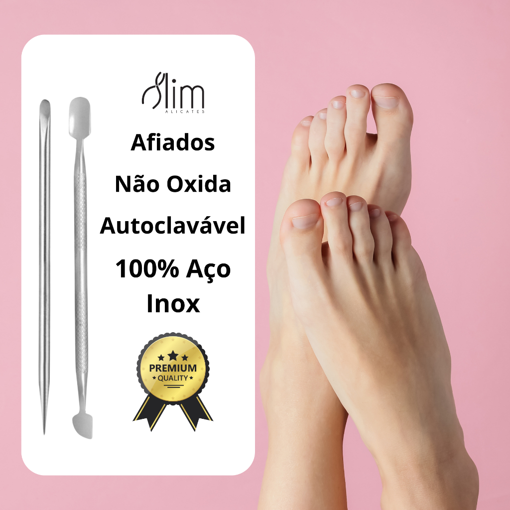 Empurrador 01+ Palito Ponta Chanfrada 04 - Slim - Podologia / Manicure e Pedicure