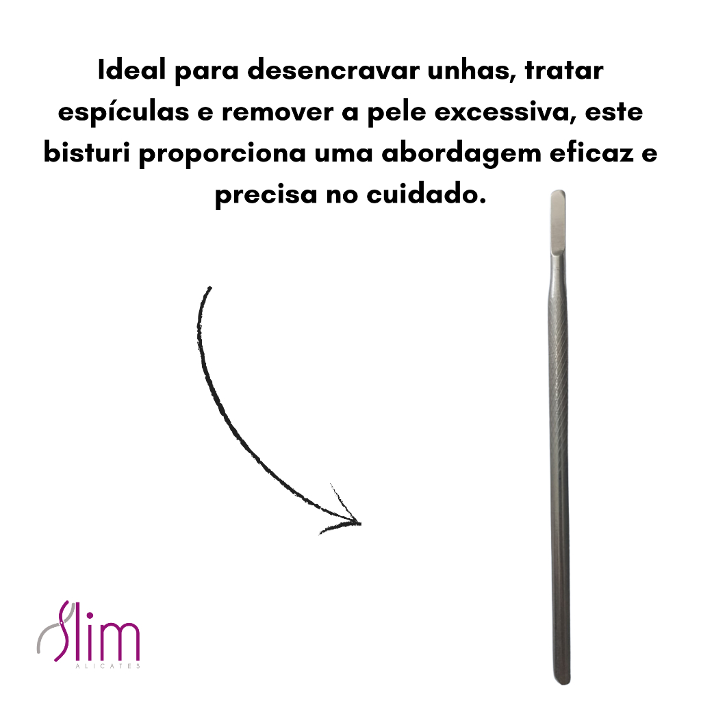Kit Espátula Desencravador Slim Podologia - 3 Peças N206, N214 e Formão N254