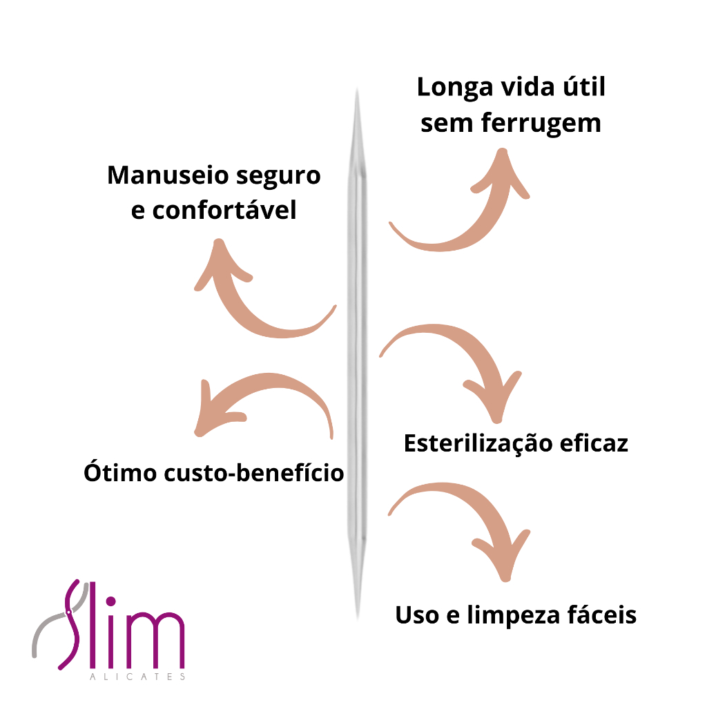 Kit Manicure Mista 4 itens - Slim - Cutelaria - Podologia